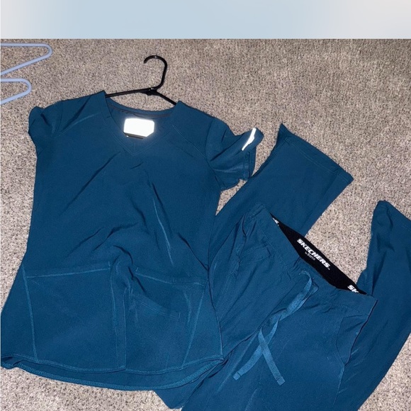 Skechers Other - Skechers Blue Scrub Top and bottom